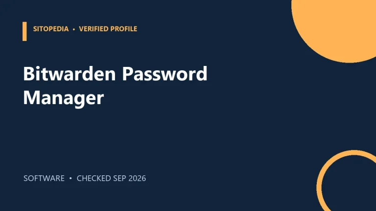 Bitwarden Password Manager researched product profile