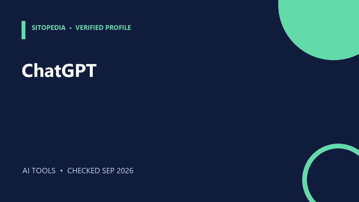 ChatGPT researched product profile
