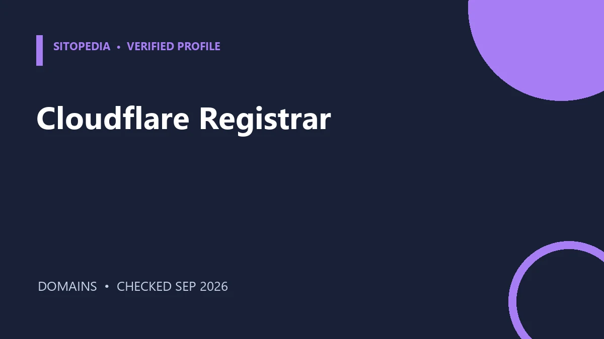 Cloudflare Registrar researched product profile