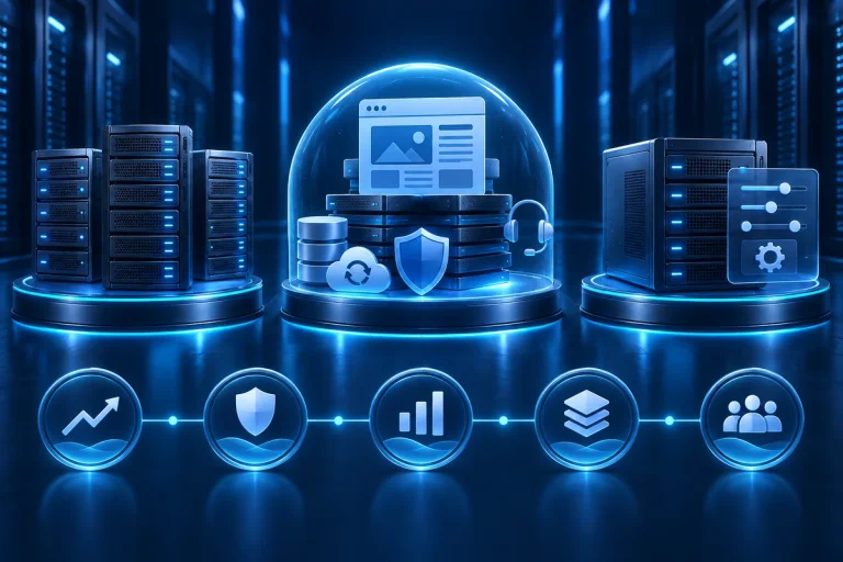 Three hosting platforms compared with five operational fit indicators