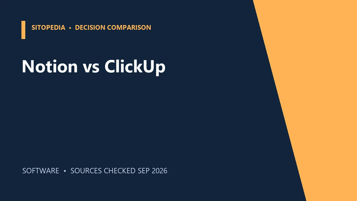 Notion vs ClickUp: Knowledge Workspace or Project Operations? researched comparison