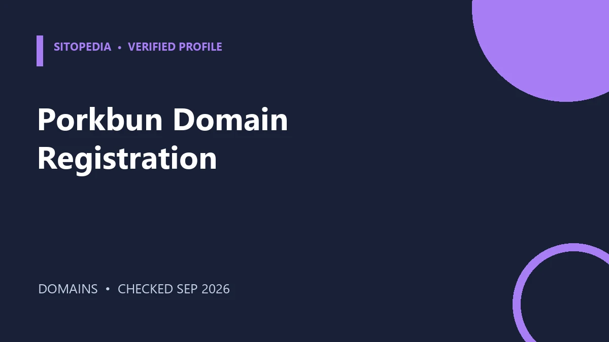 Porkbun Domain Registration researched product profile